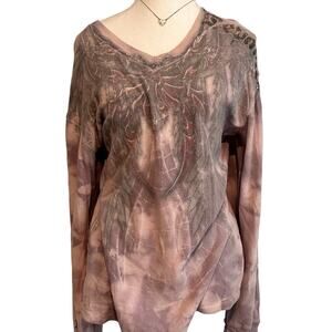 Departed Vintage Affliction Style Grunge T Shirt Size L 100% Cotton